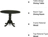 East West Furniture Modern DLT-BLK-TP Kitchen Table