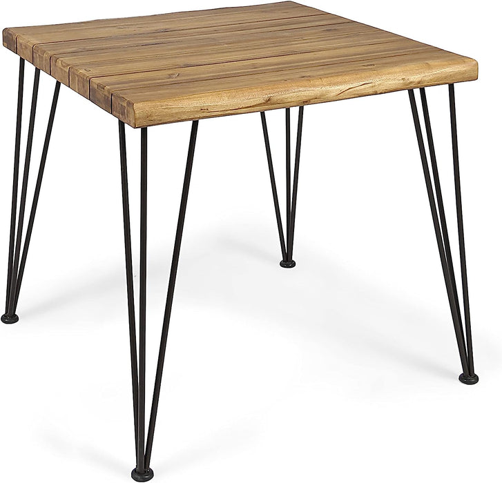 Industrial Acacia Wood Dining Table