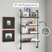 Nutmeg/Black Industrial Pipe Wall Shelves