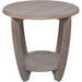 Rustic French Country End Table with Storage Shelf