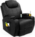 Executive Faux Leather Electric Glider Massage Recliner Chair (Brown)