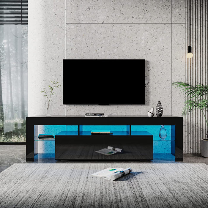 Modern LED TV Stand with Remote Control Lights