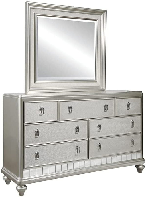 Diva 7 Drawer Dresser in Silver