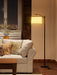 Floor Lamp with 3CCT LED Bulb and Beige Linen Shade