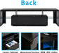 Modern Black LED TV Stand with Drawer and Glass Shelf