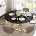 Nordic Black Marble Top Luxury Dining Table