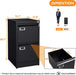 Black 4-Drawer Vertical File Cabinet with Lock