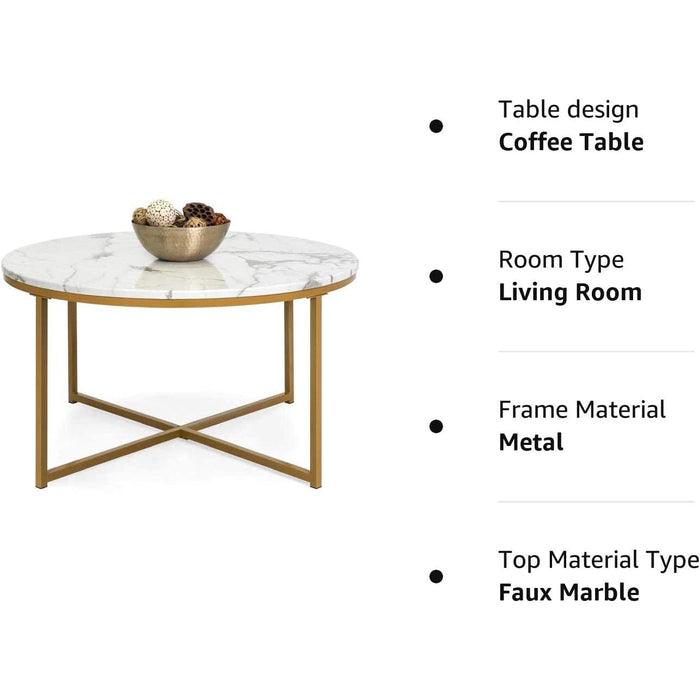 Round Coffee Table, Modern Boho Home Décor