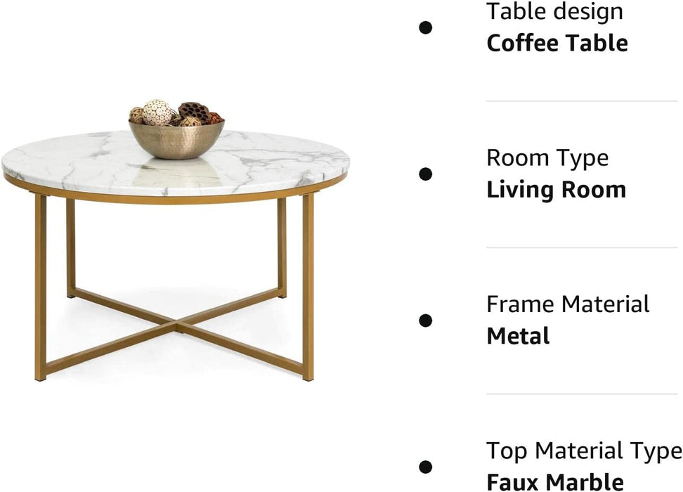 Round Coffee Table, Modern Boho Home Décor