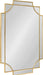 Minuette Decorative Rectangle Frame Wall Mirror in Gold Leaf, 24X35.5 Inches