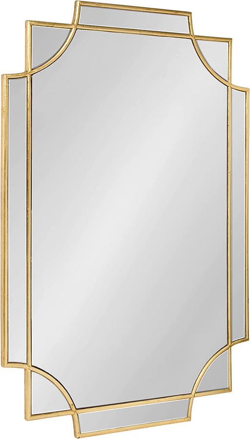 Minuette Decorative Rectangle Frame Wall Mirror in Gold Leaf, 24X35.5 Inches