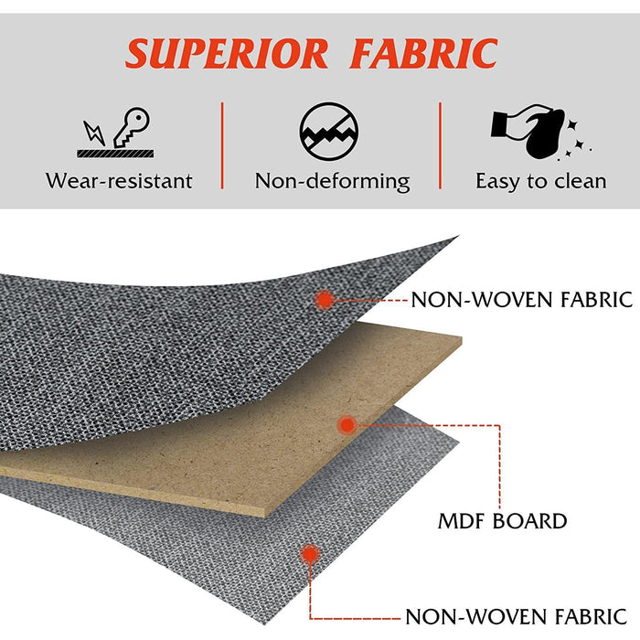 6 Drawer Dark Grey Fabric Dresser