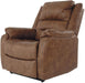 Yandel Brown Faux Leather Electric Power Lift Recliner