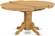 Oak Finish round Wood Dining Table