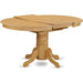 Oak Finish round Wood Dining Table