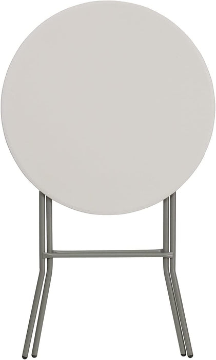 Round Folding Plastic Bar Table in White