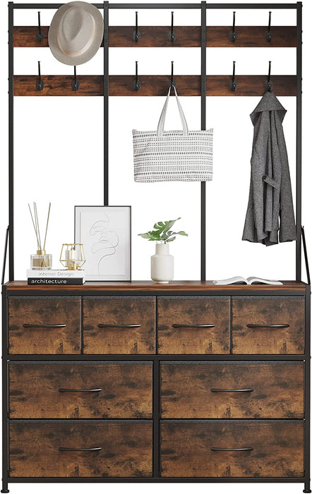 Rustic Brown Fabric Chest for Bedroom and Living Room