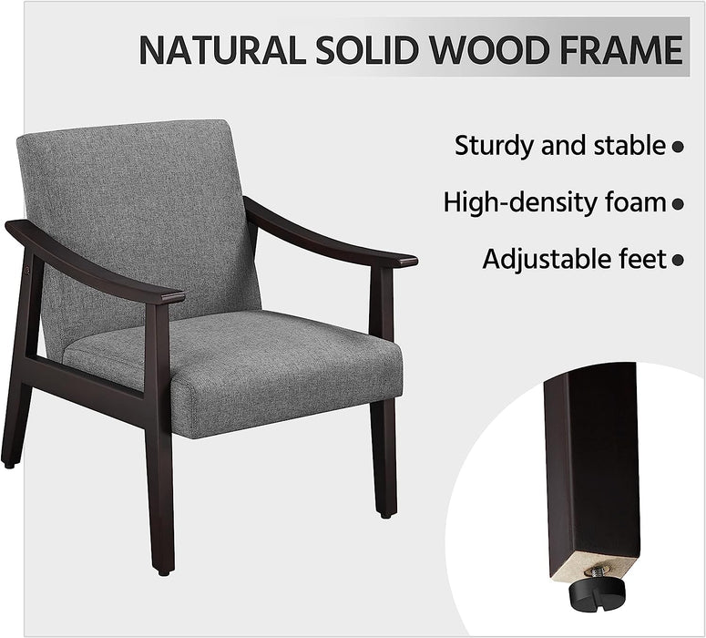 Modern Minimalist Dark Gray Accent Chair