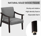 Modern Minimalist Dark Gray Accent Chair