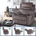 Overstuffed Recliner Chair with Massage and Heat (Red Brown)