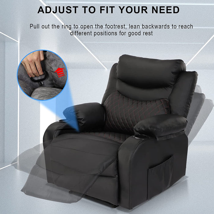 Overstuffed Massage Recliner Chairs with Heat