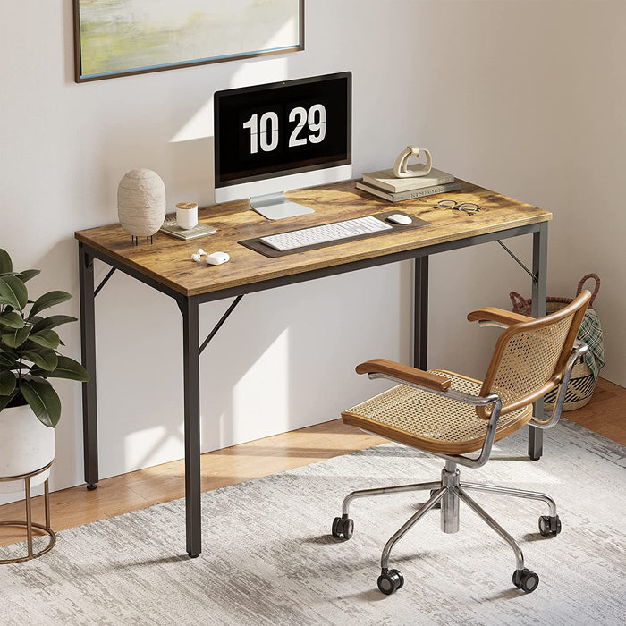 Rustic Brown Computer Desk for Small Spaces