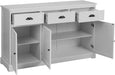 Gray Kitchen Dining Room Storage Sideboard Buffet with Cabinets and Drawers