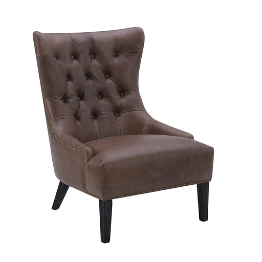 Dark Brown Leather Accent Chair by Amazon Kingsolver
