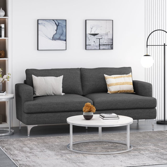 Charcoal and Silver 3 Seater Sofa