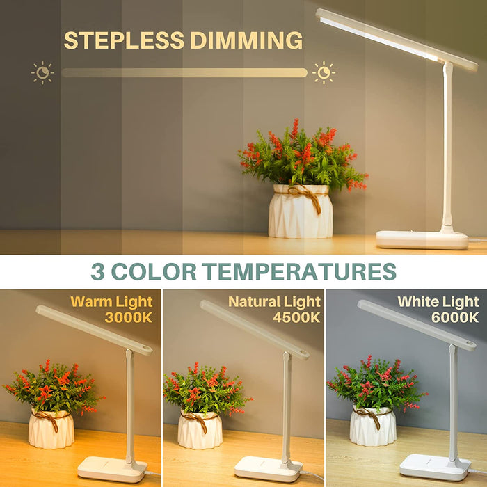 LED Desk Lamp with Touch Control and Foldable Design