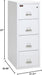 Arctic White 2 Hour Fireproof File Cabinet