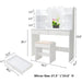 Large Vanity Set with 10 Light Bulbs, 2 Drawers (White)