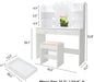 Large Vanity Set with 10 Light Bulbs, 2 Drawers (White)