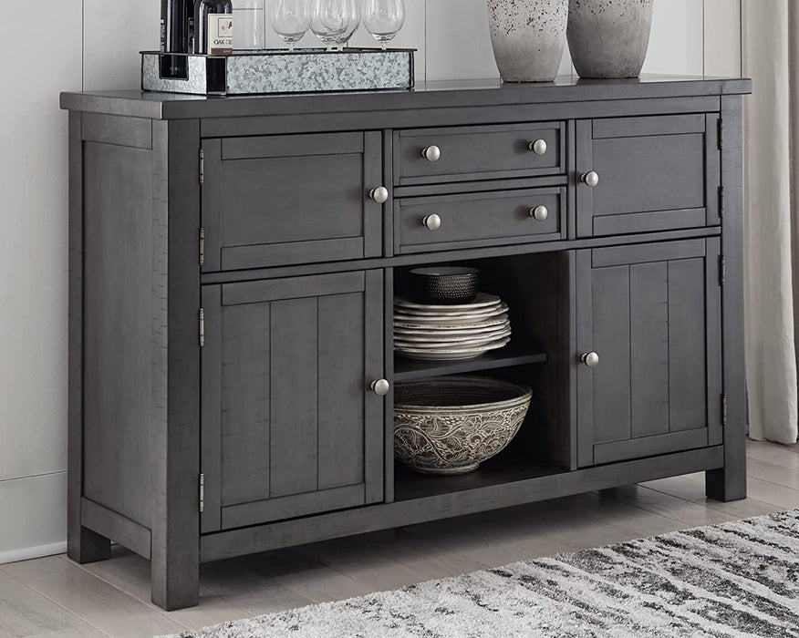 Modern Gray Farmhouse Dining Room Server