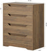 Rustic Brown 4-Drawer Storage Cabinet