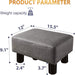 Gray PU Leather Footrest Ottoman with Non-Skid Legs