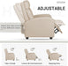 Recliner Chair Padded Seat PU Leather, Beige