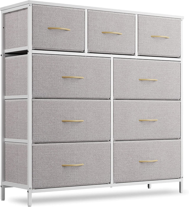 Tall Fabric Dresser of Chest with 9 Drawers