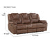 Gian 83.5'' Vegan Leather Reclining Sofa