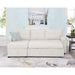 L-Shaped Velvet Sleeper Sectional with Storage