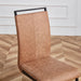 Brown Leathaire Padded High Back Dining Chairs Set of 4