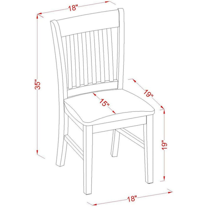 Mahogany 5-Piece Dining Table Set