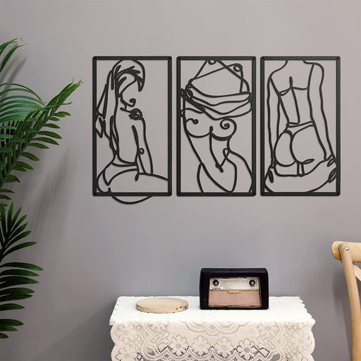 Modern Minimalist Wall Decor with Abstract Line Art
