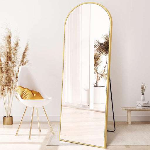 Gold Arched Full Body Floor Length Mirror