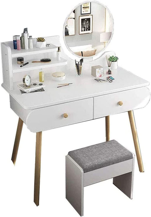 Bedroom Vanity Makeup Desk with Stool