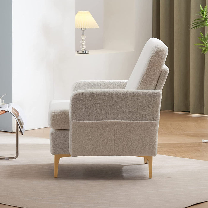 Teddy Fleece Accent Chair for Modern Living Room