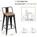 Removable Back Metal Barstools, Set of 4