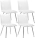 Modern PU Leather Dining Chairs Set of 4 in White