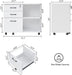 White Mobile File Cabinet with Printer Stand