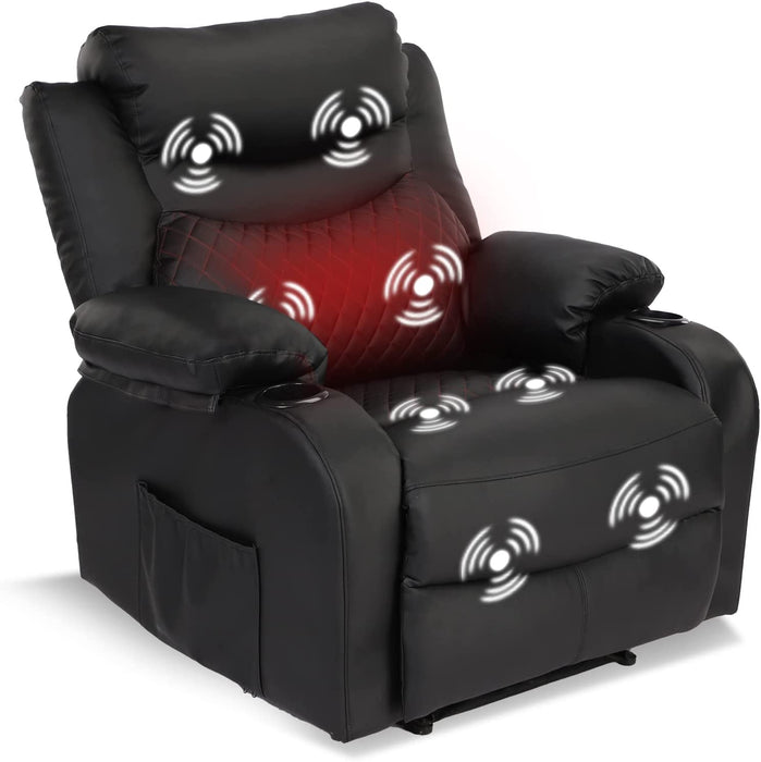 Overstuffed Massage Recliner Chairs with Heat